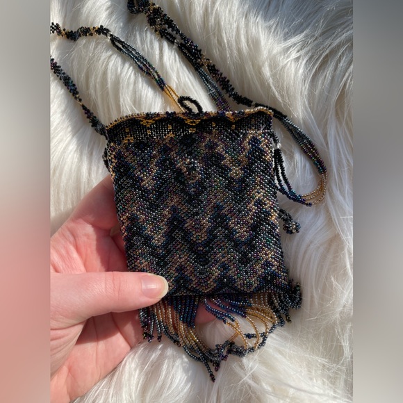 Set of Handmade Beaded Necklace Pouch Bags, Prayer Bags from Israel - Picture 9 of 16